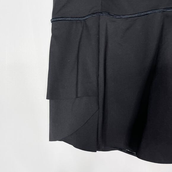 Athleta Large L Black Momentum Tennis Skort Tiered Ruffle Running Short Interior - Picture 4 of 9